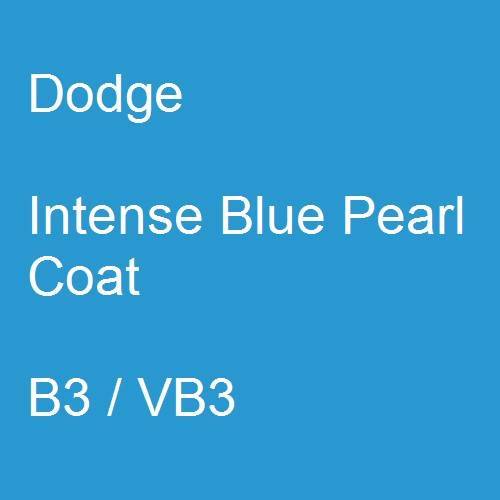 Dodge, Intense Blue Pearl Coat, B3 / VB3.